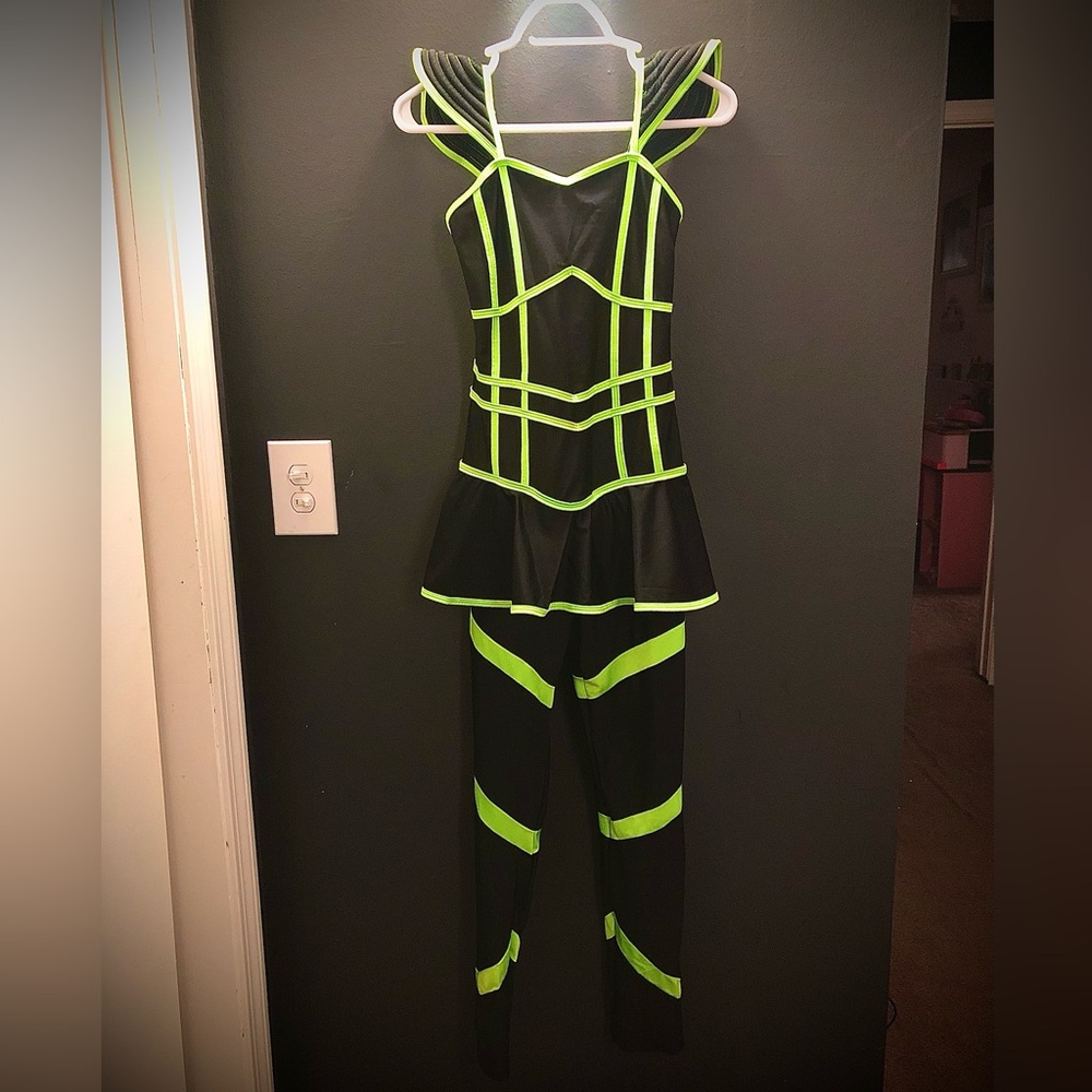 Revolution Black and Neon Green Costume Superhero